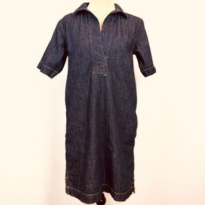 Ralph Lauren Dark Blue Denim Midi Dress